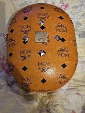 MCM Cognac/Black Logo Studded Oval Beats Headphones Casr